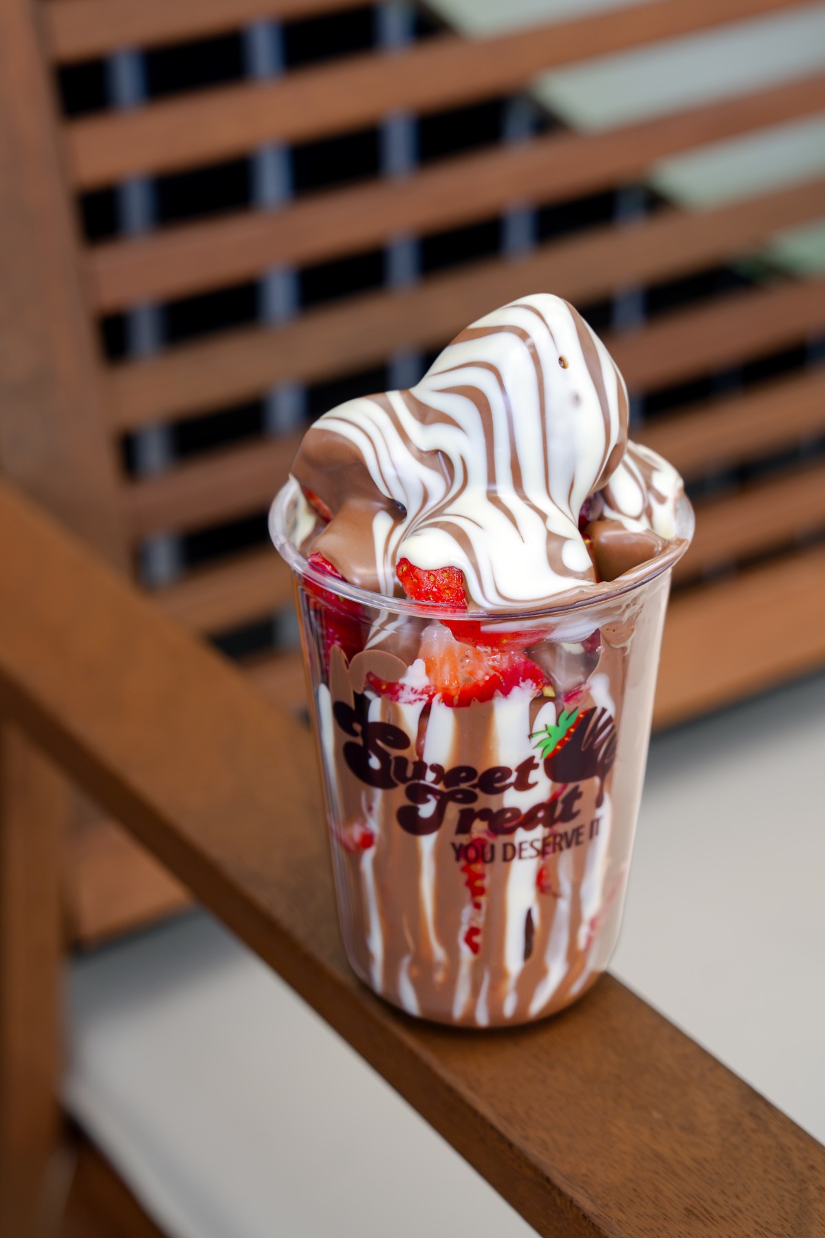 Chocolate-covered strawberries in a Sweet Treat cup