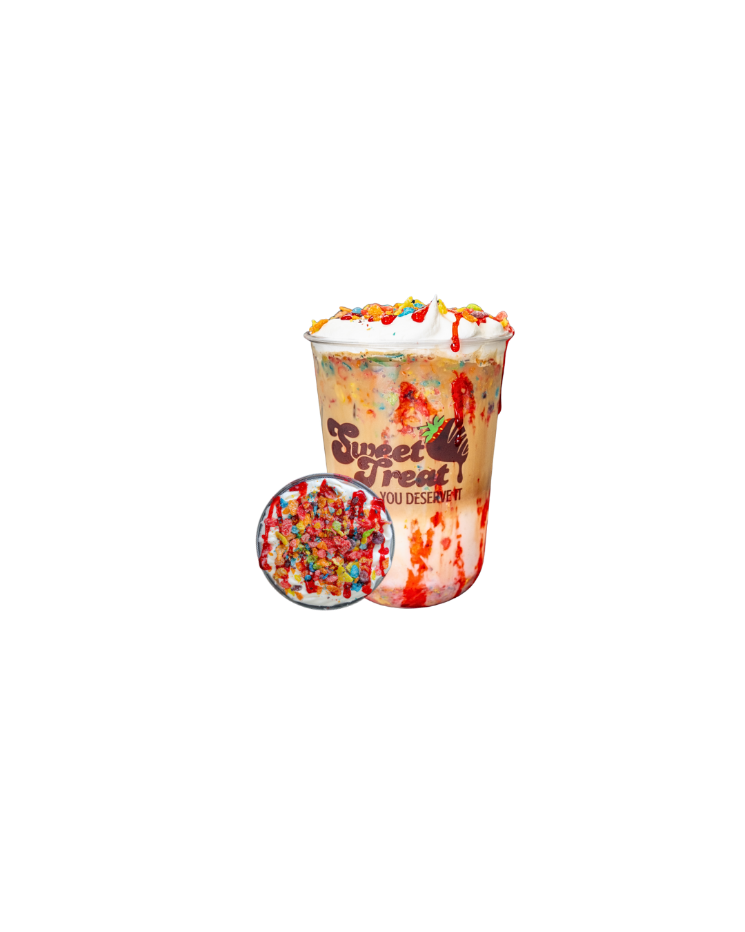 Iced Fruity Pebble Latte